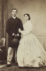 Portrait du Grand-Duc Nicolas Alexandrovitch de Russie 1843-1865 et de la Princesse Dagmark, 1864