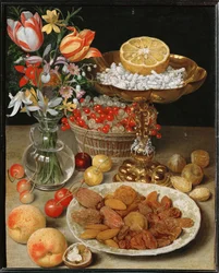 Nature morte avec dessert et bouquet (peinture)