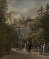 Danois : Vandfaldet i Frederiksberg Have The Waterfall in Frederiksberg Garden (La cascade dans le jardin de Frederiksberg)