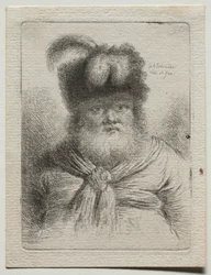 Vieil homme avec un chapeau de fourrure