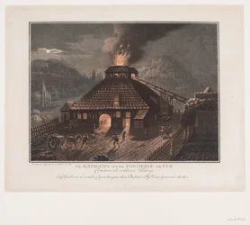 Un bâtiment de fonderie de fer
