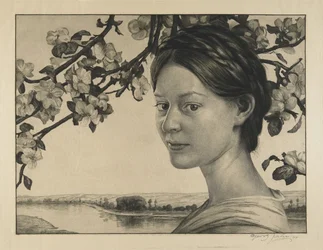 Jeune fille avec des fleurs