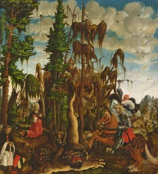 Saint Georges sauvant la princesse du dragon, 1520