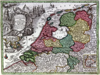 Carte de la Hollande
