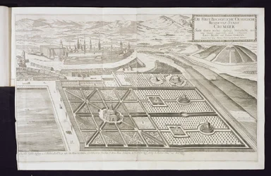 Les nouveaux jardins à Cremsier, la résidence du Prince-Évêque, publié vers 1700