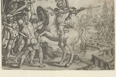 Horatius Cocles défend le pont sur le Tibre (Verhalen uit vroege Romeinse geschiedenis)