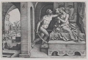 Tarquinius viole Lucrèce, des Scènes de l