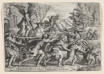 Le Triomphe du Temps sur la Renommée, des Triomphes de Pétrarque