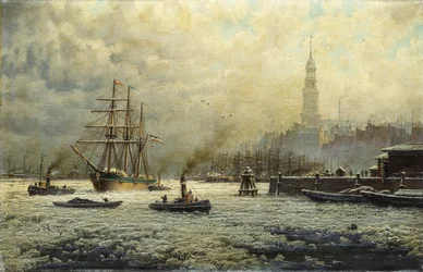 Le port de Hambourg, 1893