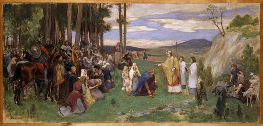 Ansgar prêchant le christianisme