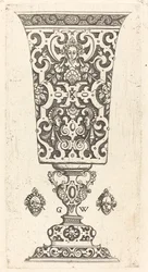 Gobelet décoré avec masque