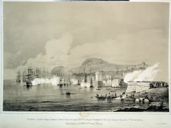 La bataille de Sinop le 30 novembre 1853