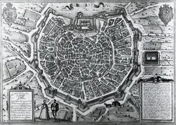 Plan de la ville de Milan en 1572