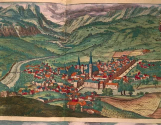 Ville de Bressanone, de Civitates Orbis Terrarum par Georg Braun