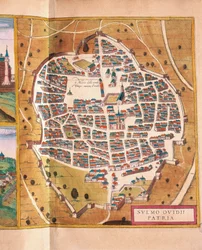 Italie, Sulmona, La ville de Sulmona de Civitates Orbis Terrarum