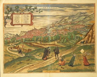 Carte de Grenade du Civitates Orbis Terrarum par Georg Braun