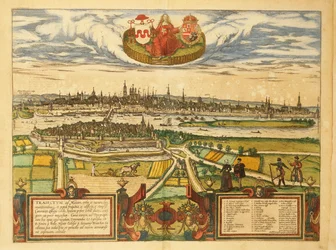 Carte de Maastricht du Civitates Orbis Terrarum par Georg Braun