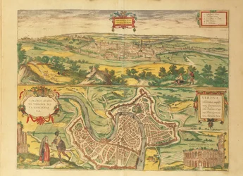 Carte de Vérone de Civitates Orbis Terrarum par Georg Braun