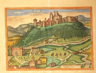 Zaros, Crète du Civitates Orbis Terrarum par Georg Braun