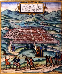 Cuzco, le centre principal de la civilisation inca. Atlas de Braun & Hogenberg