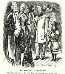 Caricature de Punch : Chez Madame Tussaud (gravure)