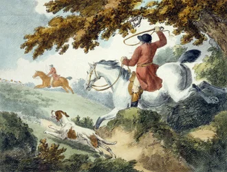 Chasse, gravé par J. Wright