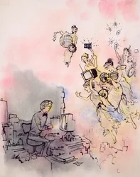 Jeune écrivain moderne s