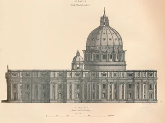 Saint-Pierre - élévation du flanc nord, 1889