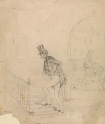 Homme entrant dans une maison
