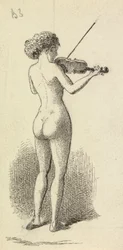 Femme nue jouant du violon