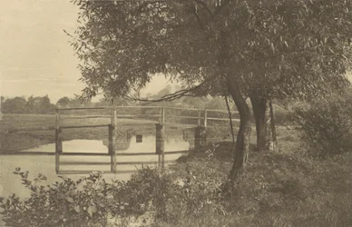Sur la Sow près de la maison de Walton à Shallowford, années 1880, imprimé en 1888