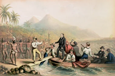 Le retour du révérend John Williams à Tanna dans les mers du Sud, la veille de son massacre