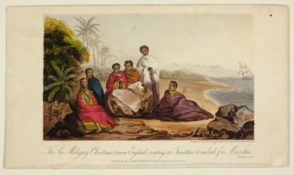 Les six chrétiens malgaches (désormais en Angleterre) attendant à Tamatave d