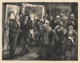 Artistes jugeant des œuvres d
