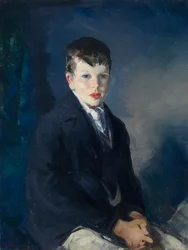 Un garçon au manteau bleu