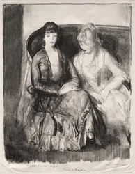 Emma et Marjorie sur un canapé