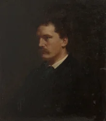 Autoportrait (huile sur toile montée sur panneau)