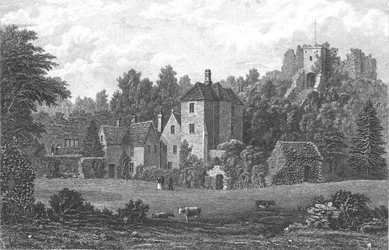 Château de Carisbrooke, Newport, Île de Wight, début du 19e siècle