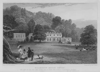 Maison Killerton, Devon (gravure)