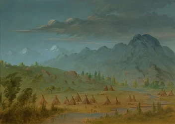 Un village Crow et les montagnes de la rivière Salmon, 1855-1869