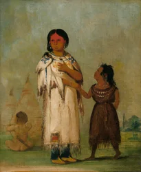 Femme et enfant assiniboin