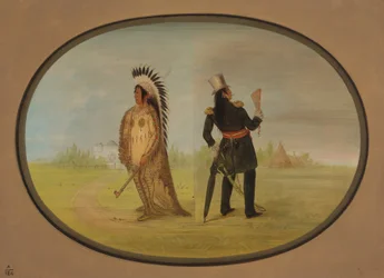 Chef Assinneboine avant et après la civilisation, 1861-1869