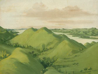 De magnifiques falaises herbeuses, à 110 miles au-dessus de St. Louis