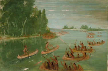 Course de canoë près de Sault Ste. Marie