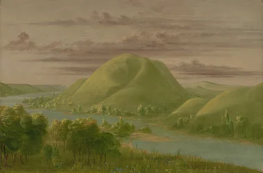 Curieuses falaises herbeuses, rivière Saint-Pierre, 1861-1869