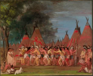 Danse des chefs, embouchure de la rivière Teton
