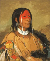 Eeh-tow-wées-ka-zeet, Celui qui a des yeux derrière lui aussi connu sous le nom de Bras cassé, un brave éminent, 1832