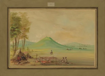 Expédition campée sur une prairie du Texas, avril 1686, 1847-48
