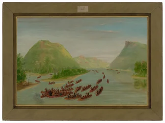 Le père Hennepin et deux compagnons faits prisonniers par les Sioux. Avril 1680
