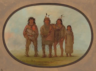 Quatre Indiens Dogrib, 1855-1869